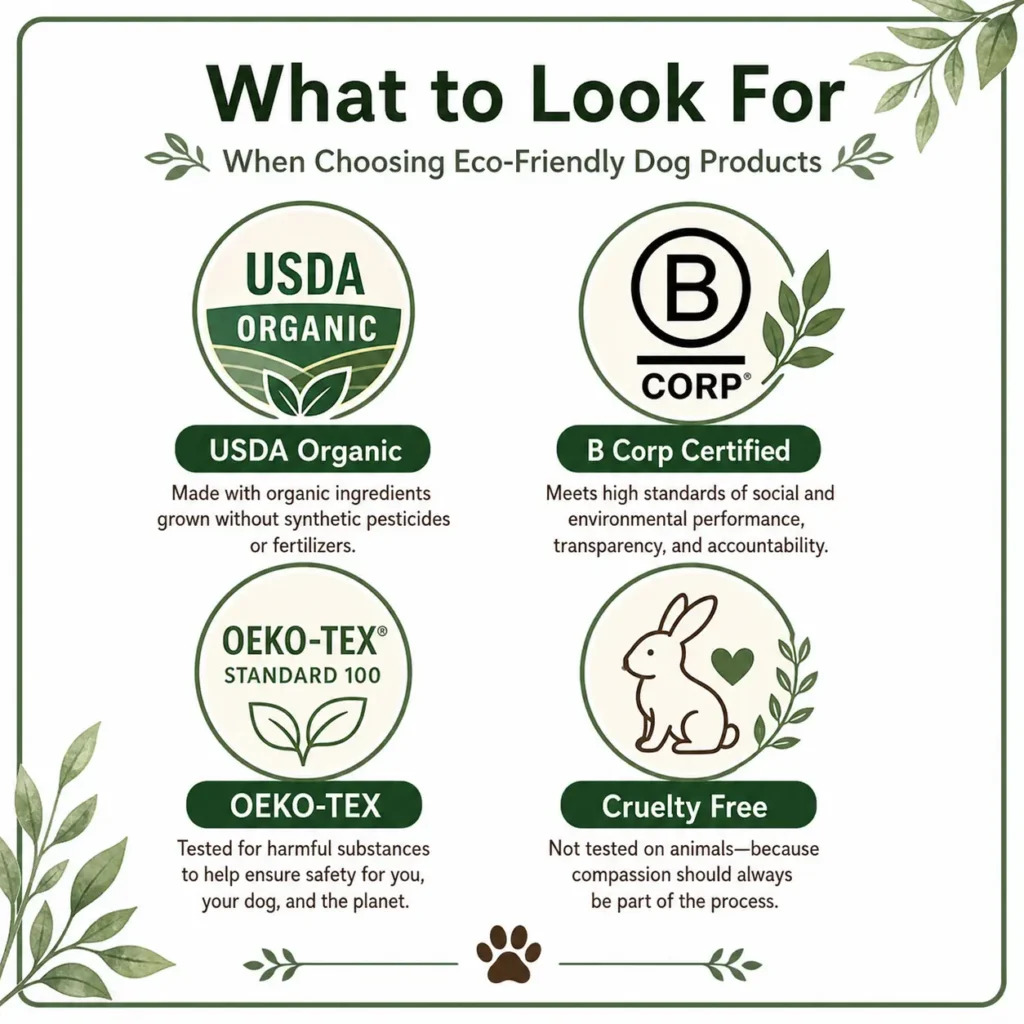 what to look for when buying eco friendly dog products